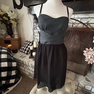 Banana Republic Gray and Black Dress